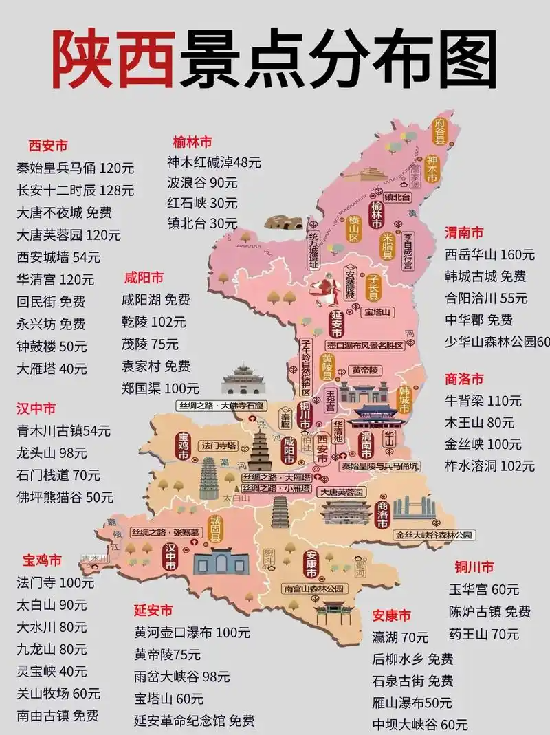 陕西地图/陕西地图全图-第1张图片